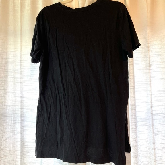 Old Navy Black High Low Short Sleeve Slit T shirt tunic tee - Picture 4 of 5